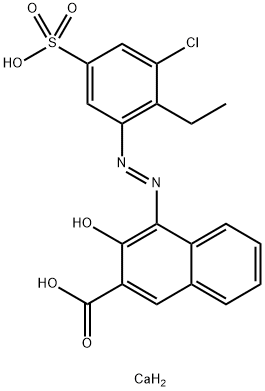 calcium 4-[(3-chloro-2-ethyl-5-sulphonatophenyl)azo]-3-hydroxy-2-naphthoate  구조식 이미지