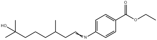 ethyl 4-[(7-hydroxy-3,7-dimethyloctylidene)amino]benzoate 구조식 이미지
