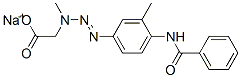 [3-[4-(Benzoylamino)-3-methylphenyl]-1-methyl-2-triazenyl]acetic acid sodium salt Structure