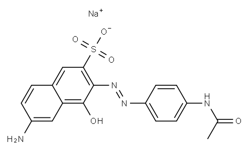 sodium 3-[[4-acetamidophenyl]azo]-6-amino-4-hydroxynaphthalene-2-sulphonate 구조식 이미지