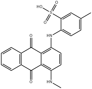 4-[[9,10-dihydro-4-(methylamino)-9,10-dioxo-1-anthryl]amino]toluene-3-sulphonic acid Structure