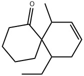 Spiro[5.5]undec-8-en-1-one, 11-ethyl-7-methyl- (9CI) 구조식 이미지