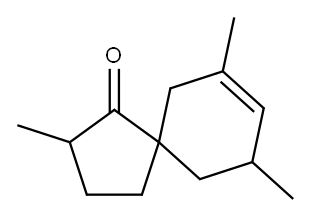 Spiro[4.5]dec-7-en-1-one, 2,7,9-trimethyl- (9CI) 구조식 이미지