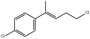 (E)-1-chloro-4-(4-chloro-1-methyl-1-butenyl)benzene 구조식 이미지