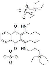 diethyl 3,3'-[(9,10-dihydro-9,10-dioxoanthracene-1,4-diyl)diimino]bis[triethylpropylammonium] disulphate Structure