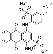 disodium 1-amino-9,10-dihydro-4-[[4-[(methylamino)methyl]-2-sulphonatophenyl]amino]-9,10-dioxoanthracene-2-sulphonate Structure