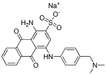 sodium 1-amino-9,10-dihydro-4-[[4-[(dimethylamino)methyl]phenyl]amino]-9,10-dioxoanthracene-2-sulphonate Structure
