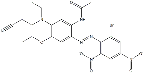 N-[2-[(2-Bromo-4,6-dinitrophenyl)azo]-5-[(2-cyanoethyl)ethylamino]-4-ethoxyphenyl]acetamide Structure