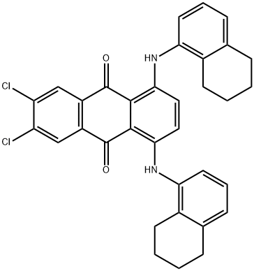 6,7-dichloro-1,4-bis[(5,6,7,8-tetrahydro-1-naphthyl)amino]anthraquinone 구조식 이미지