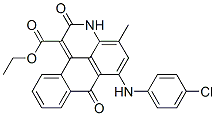 ethyl 6-[(4-chlorophenyl)amino]-2,7-dihydro-4-methyl-2,7-dioxo-3H-dibenz[f,ij]isoquinoline-1-carboxylate Structure