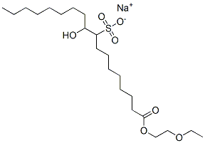 나트륨1-(2-에톡시에틸)10-하이드록시-9-설포나토옥타데카노에이트 구조식 이미지
