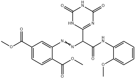 dimethyl 2-[[2-[(2-methoxyphenyl)amino]-2-oxo-1-(1,4,5,6-tetrahydro-4,6-dioxo-1,3,5-triazin-2-yl)ethyl]azo]terephthalate Structure