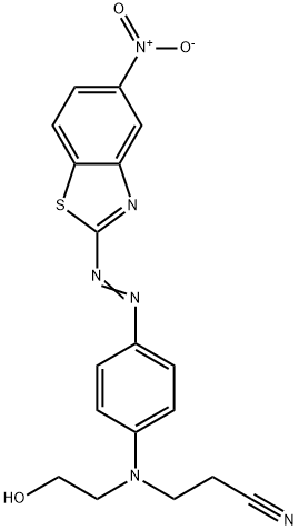 3-[(2-Hydroxyethyl)[4-[(5-nitrobenzothiazol-2-yl)azo]phenyl]amino]propanenitrile Structure