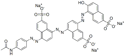 trisodium 5-[[4-[(4-acetamidophenyl)azo]-7-sulphonatonaphthyl]azo]-8-[(2-hydroxy-6-sulphonatonaphthyl)azo]naphthalene-2-sulphonate 구조식 이미지