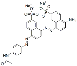 disodium 5-[(4-acetamidophenyl)azo]-8-[(4-amino-7-sulphonatonaphthyl)azo]naphthalene-2-sulphonate 구조식 이미지