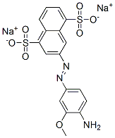 disodium 3-[(4-amino-3-methoxyphenyl)azo]naphthalene-1,5-disulphonate Structure