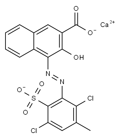 calcium 4-[(2,5-dichloro-3-methyl-6-sulphonatophenyl)azo]-3-hydroxy-2-naphthoate 구조식 이미지