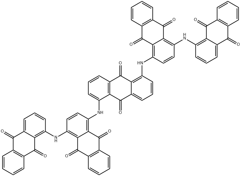 1,5-bis[[4-[(9,10-dihydro-9,10-dioxo-1-anthryl)amino]-9,10-dihydro-9,10-dioxo-1-anthryl]amino]anthraquinone 구조식 이미지