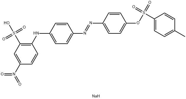 나트륨2-[[4-[[4-[[p-톨릴술포닐]옥시]페닐]아조]페닐]아미노]-5-니트로벤젠술포네이트 구조식 이미지