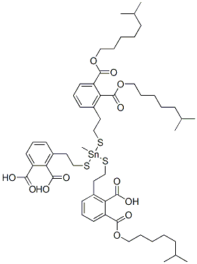 트리이소옥틸(메틸스타닐리딘)트리스(티오에틸렌)트리프탈레이트 구조식 이미지