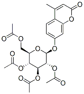 2H-1-Benzopyran-2-one, 4-methyl-7-((2,3,4,6-tetra-O-acetyl-beta-D-gluc opyranosyl)oxy)- Structure