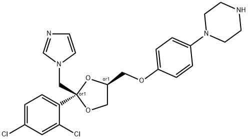 67914-61-8 cis-1-[4-[[2-(2,4-dichlorophenyl)-2-(1H-imidazol-1-ylmethyl)-1,3-dioxolan-4-yl]methoxy]phenyl]piperazine