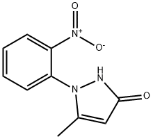 5-메틸-1-(2-니트로페닐)피라졸-3-온 구조식 이미지