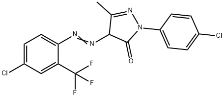 2-(4-chlorophenyl)-4-[[4-chloro-2-(trifluoromethyl)phenyl]azo]-2,4-dihydro-5-methyl-3H-pyrazol-3-one Structure