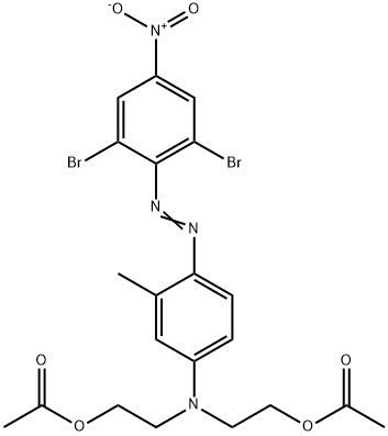 2,2'-[[4-[(2,6-dibromo-4-nitrophenyl)azo]-3-methylphenyl]imino]bisethyl diacetate 구조식 이미지