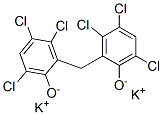 dipotassium 2,2'-methylenebis[3,4,6-trichlorophenolate] Structure