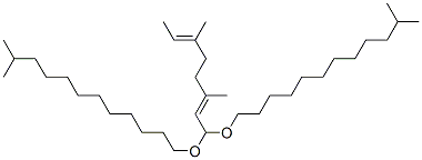 1,1'-[(3,6-dimethyl-2,6-octadienylidene)bis(oxy)]bisisotridecane 구조식 이미지