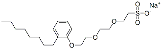 나트륨2-[2-[2-(옥틸페녹시)에톡시]에톡시]에탄술포네이트 구조식 이미지