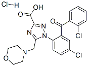 1-[4-chloro-2-(2-chlorobenzoyl)phenyl]-5-(morpholinomethyl)-1H-1,2,4-triazole-3-carboxylic acid monohydrochloride Structure