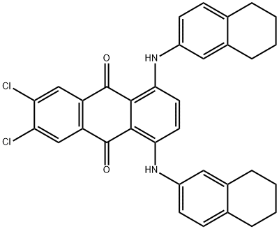 2,3-dichloro-5,8-bis[(5,6,7,8-tetrahydro-2-naphthyl)amino]anthraquinone 구조식 이미지