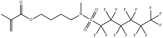 4-[methyl[(tridecafluorohexyl)sulphonyl]amino]butyl methacrylate 구조식 이미지