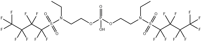 bis[2-[ethyl(nonafluorobutanesulphonyl)amino]ethyl] hydrogen phosphate 구조식 이미지