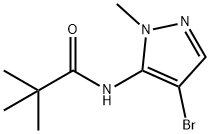 N-(4-bromo-1-methyl-1H-pyrazol-5-yl)-2,2-dimethylpropanamide 구조식 이미지