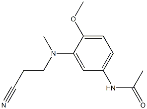 N-[3-[(2-시아노에틸)메틸아미노]-4-메톡시페닐]아세트아미드 구조식 이미지