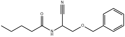 3-Benzyloxy-α-(N-butyryl)-aminopropionitrile 구조식 이미지