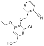 2-[[2-CHLORO-6-ETHOXY-4-(HYDROXYMETHYL)PHENOXY]METHYL]-BENZONITRILE Structure