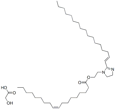 2-[2-(heptadecenyl)-4,5-dihydro-1H-imidazol-1-yl]ethyl oleate mono(hydroxyacetate) Structure