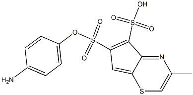 2-(4-Aminophenyl)-6-methyl-4,7-benzothiazoledisulfonic acid Structure