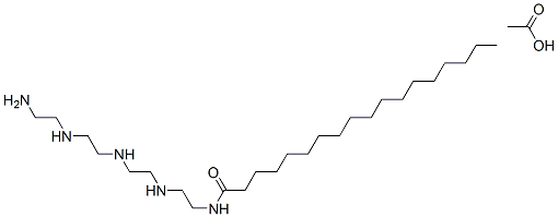 N-[2-[[2-[[2-[(2-aminoethyl)amino]ethyl]amino]ethyl]amino]ethyl]stearamide monoacetate 구조식 이미지