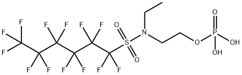 N-에틸트리데카플루오로-N-[2-(포스포노옥시)에틸]헥산설폰아미드 구조식 이미지