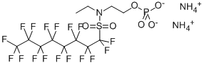 Diammonium N-ethylheptadecafluoro-N-[2-(phosphonatooxy)ethyl]octanesulfonamidate 구조식 이미지