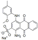 sodium 1-amino-9,10-dihydro-4-[(2-methoxy-5-methylphenyl)amino]-9,10-dioxoanthracene-2-sulphonate 구조식 이미지