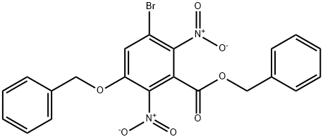 3-BROMO-5-BENZYLOXY-2,6-DINITROBENZOIC ACID BENZYL ESTER Structure