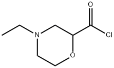 2-Morpholinecarbonyl chloride, 4-ethyl- (9CI) 구조식 이미지
