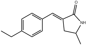 2-Pyrrolidinone,3-[(4-ethylphenyl)methylene]-5-methyl-,(3E)-(9CI) 구조식 이미지