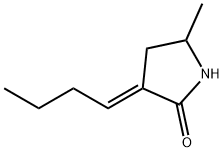 2-Pyrrolidinone, 3-butylidene-5-methyl-, (3E)- (9CI) 구조식 이미지